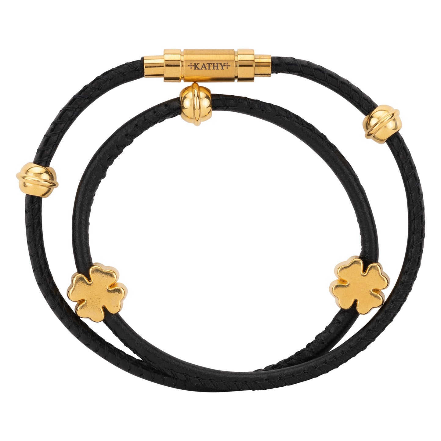 Happy 2024 Small Black Bracelet
