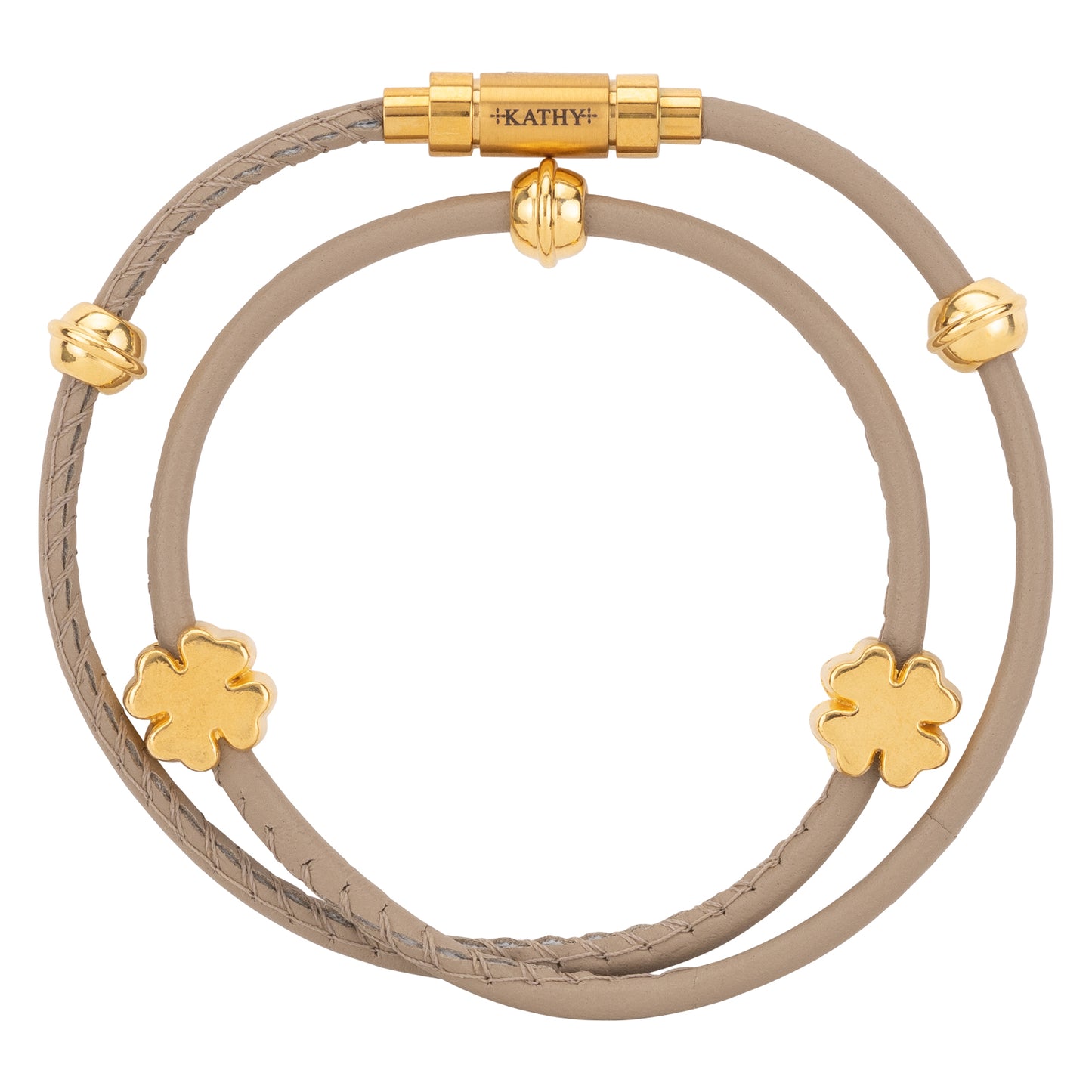 Happy 2024 Small Beige Bracelet