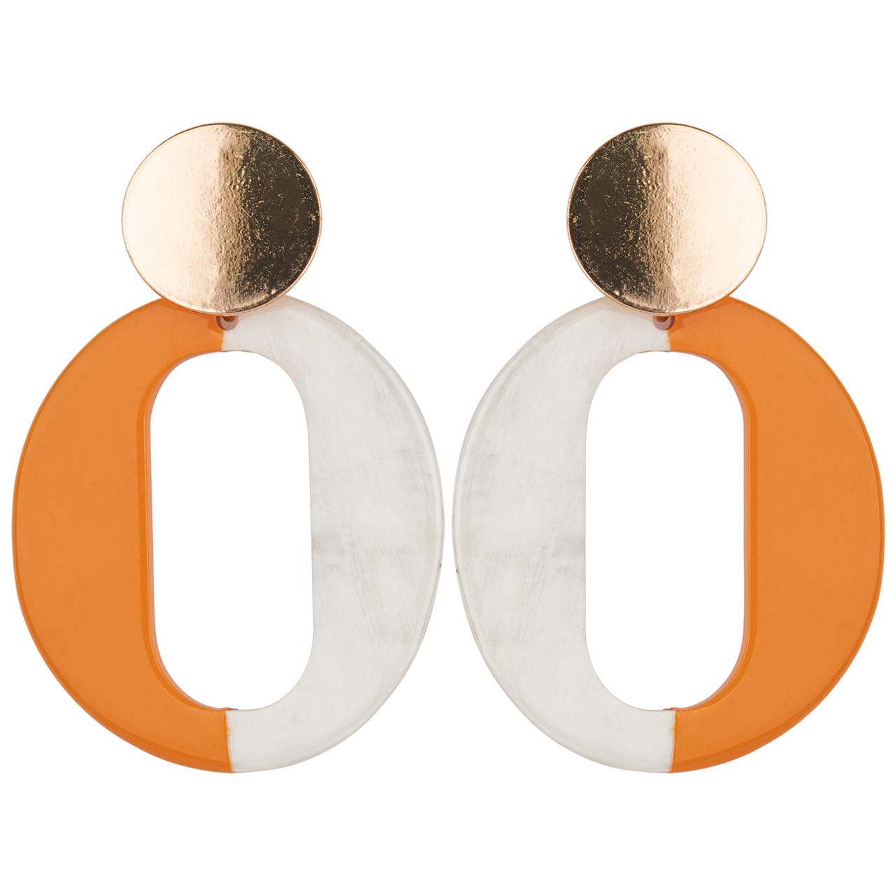 Maxime Orange Horn-Ohrring