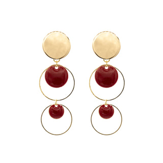 Mellia Ohrringe Bordeaux