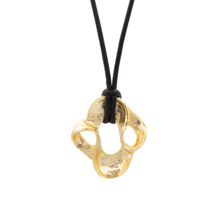 Reya Lederhalskette Gold