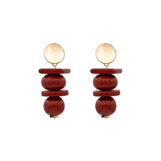 Haley Ohrringe Bordeaux
