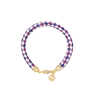 Claire Lila geflochtenes Lederarmband