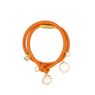 Marielle Orange Lederarmband