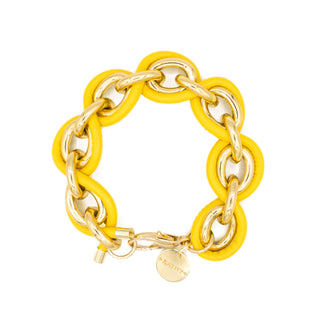 Sun Lederarmband Gelb