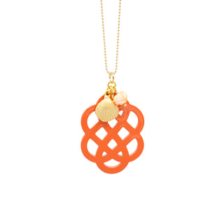 Fancy Orange Halskette Muschel