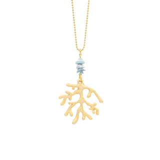 Aurelia Blau Halskette Goldkoralle
