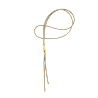 Ella Taupe Lariat Lederhalskette