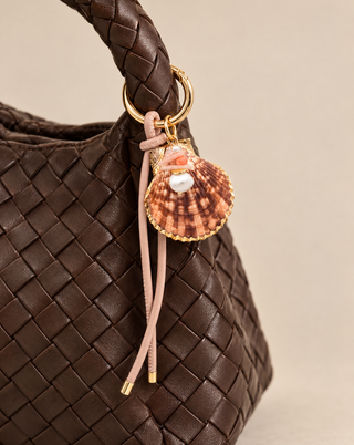 Callisto Leder Schlüsselanhänger Rosa Muschel