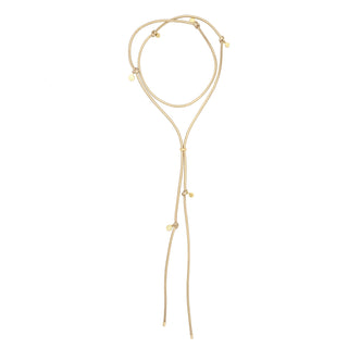 Dolce Vita Lederhalskette Gold