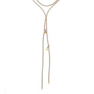 Dolce vita Lederhalskette Taupe