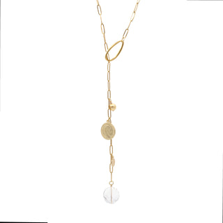 Letizia Halskette Gold Kristall