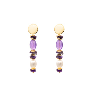 Lilou Ohrringe Amethyst Perle