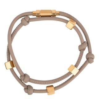 Roxanne Lederarmband Gold