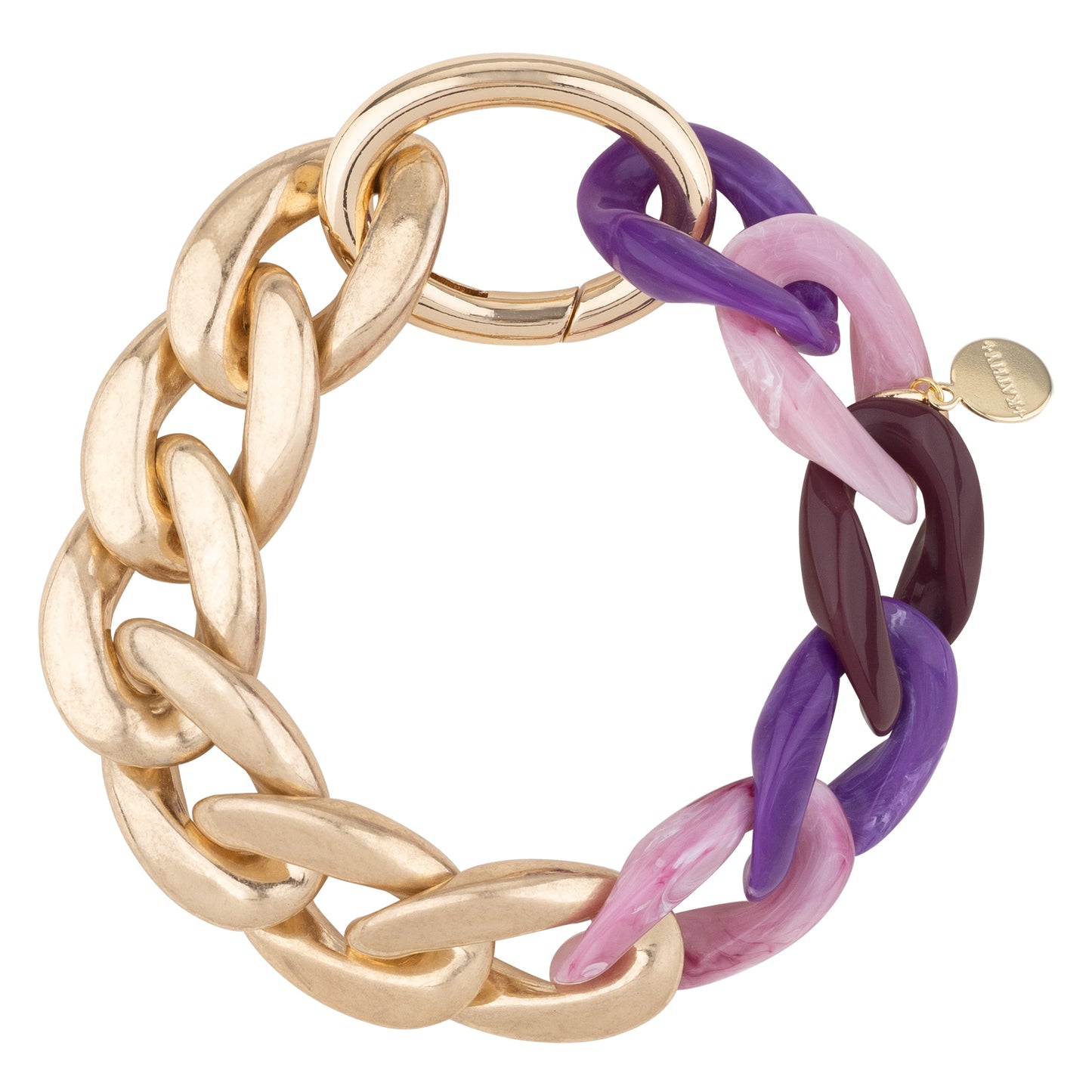 Classic Purple Pattern Gold Bracelet
