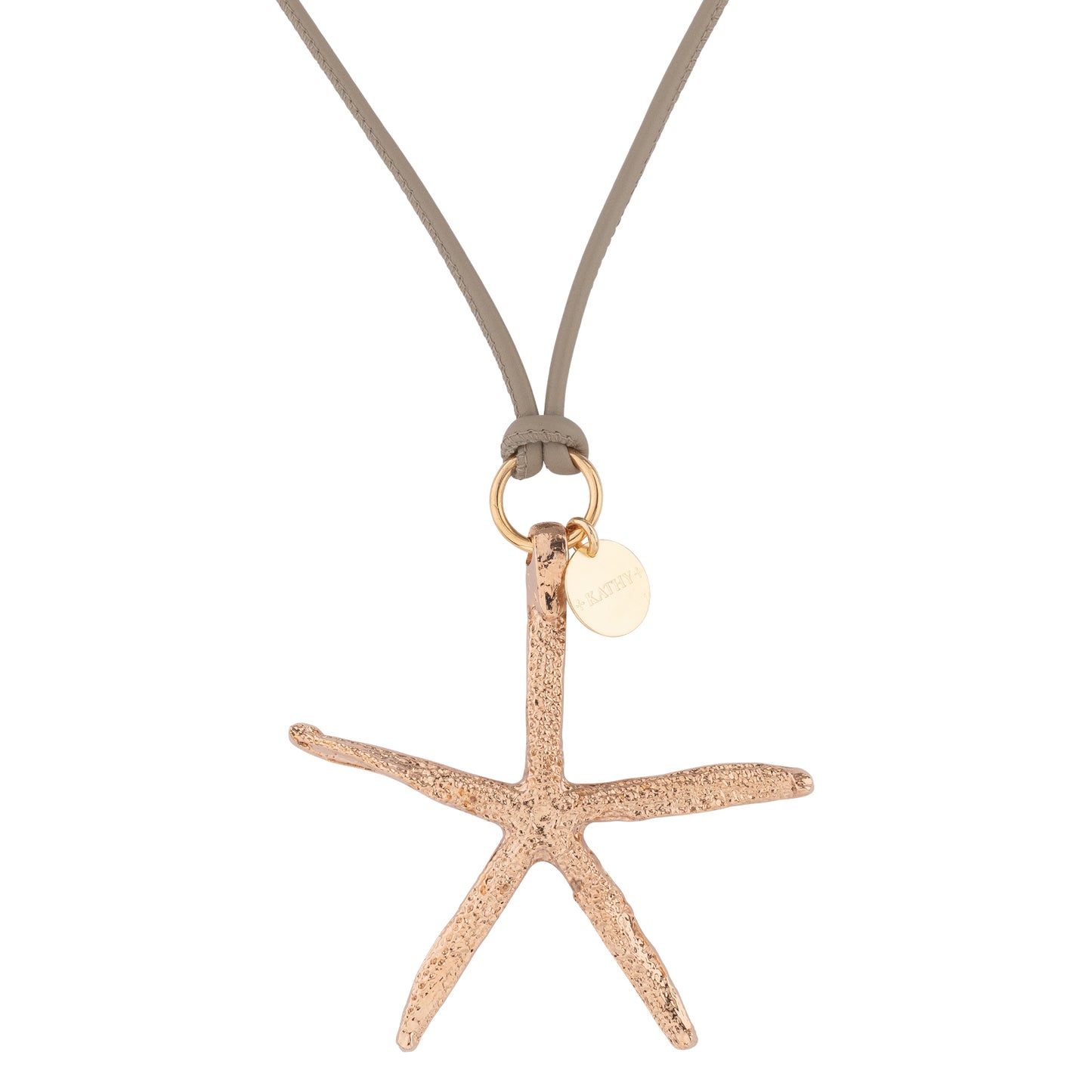 Seastar Necklace Brown Leather
