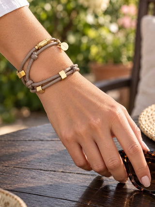 Roxanne Lederarmband Gold