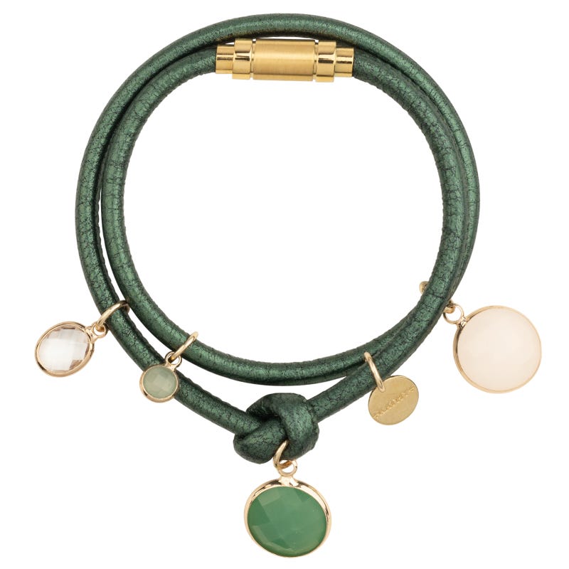 Marielle Grün Leather Bracelet